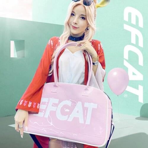 Large Pet Dog Cat Carrier Fashion Bag Silver Bright Color Backpack Transport Carrying For Puppy Kitty