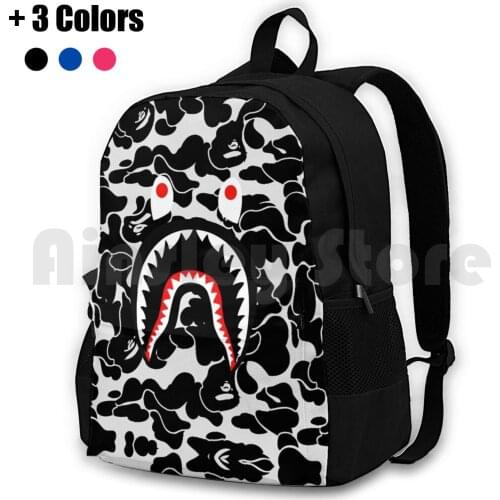 Black Shark Army Outdoor Hiking Backpack Waterproof Camping Travel Shark Black Army Shark Black Army Shark Black Army Camo Best