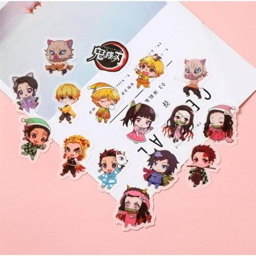 Demon Slayer: Kimetsu No Yaiba Anime Stickers Oversized Classic Toys Sticker For Phone Laptop Book Journal Stereoscopic Stiker