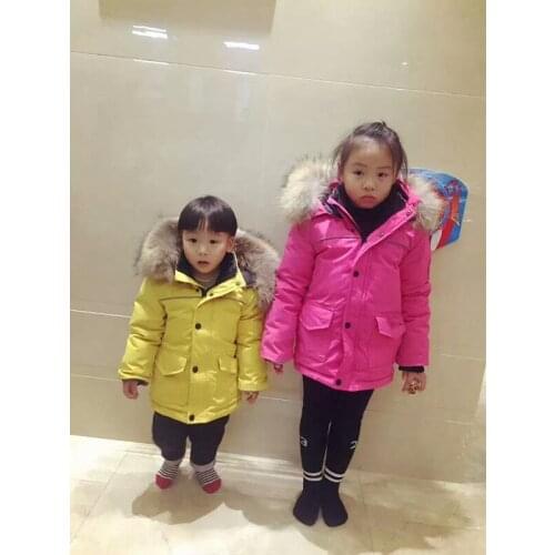 85cm-145cm 2021 winter down jacket childrens parka girl down jackets child short thicken outerwear boy duck down jackets parka