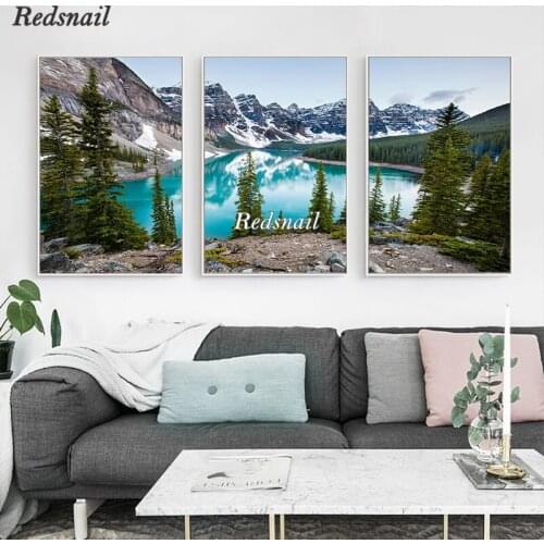 Diy Diamond Painting natural landscape 5D Full mosaic diamond Embroidery Lake Forest Stone Mountain Home Decor 3pcs/set ML984