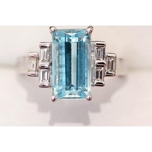 Huitan Hyperbole Long Cubic Zirconia Women Finger Rings Wedding Party Noble Ladys Rings Anniversary Gift Luxury Fashion Jewelry