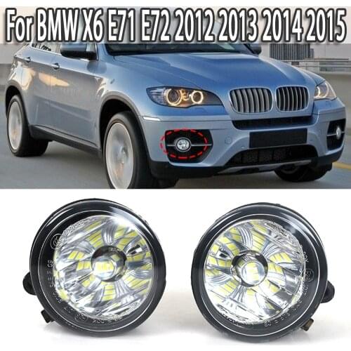 K-Car Front LED Fog Lamp Fog Light With Bulb For BMW X6 E71 E72 2012 2013 2014 2015 63177311351 63177311352