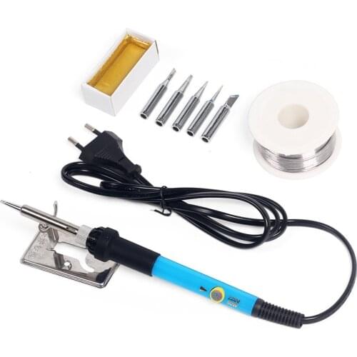 TRUFDIA 220v 60w electric iron set temperature adjustment welding torch weld rework tool soldering iron head EU Style