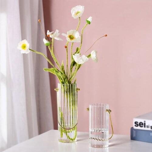 Minimalist Glass Vase Ins Style Hydroponic Bottle Terrarium Desk Storage Organizer Flower Vase Container Creative Home Decor