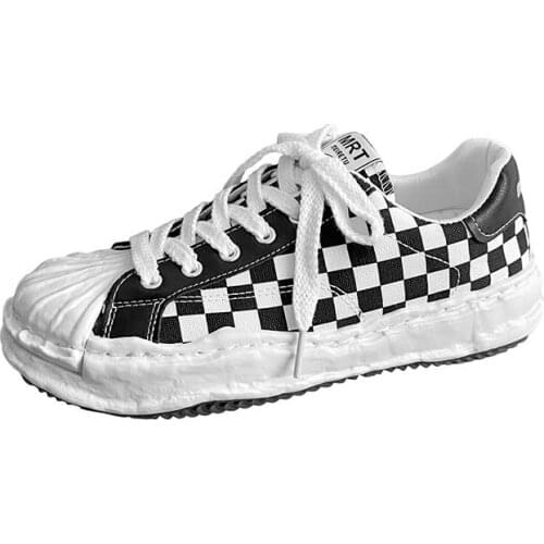 YSHUNIJ Mens Thick Soles 2021 Spring and Autumn Sports and Leisure Shoes Round Head Low Top Lace Up Mens Shoes