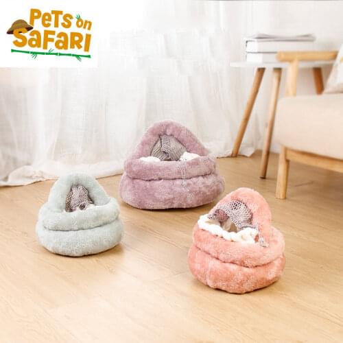 Super Soft Warm Breathable Small Cat Dog Bed Simple Design Portable Pudding Shaped Guinea Pig Ferrets Sugar Glider Hamster House