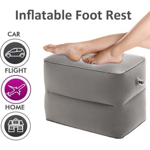 Inflatable Travel Pillow Foot Rest Pillow PVC Kids Airplane Bed Car Bus Adjustable Height Adult Flight Sleeping Resting Pillow