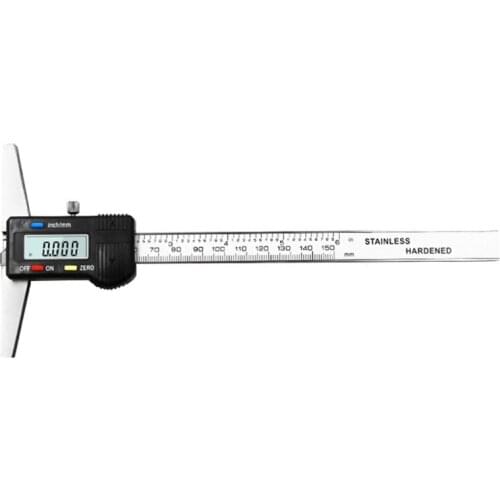 2021 New Digital Depth Caliper Measuring Tools 150mm/0-6" Inch Stainless Steel LCD Screen