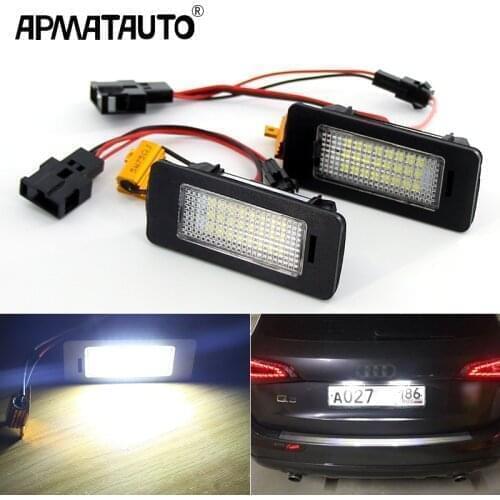 Led License Plate Lights For VW Touareg 2 Mk2 Tiguan 1 2 Touran 1T3 5T1 Passat B6 B7 B8 Alltrack Caddy Jetta Sharan Number bulb