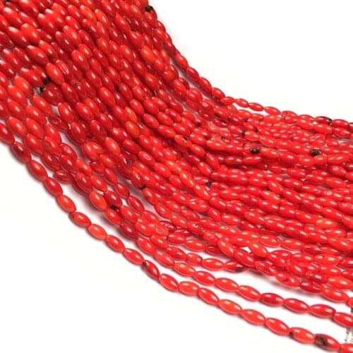 Oval Coral Beads-Red-4x8mm fashion charm Coral stone coral beads for jewelry making DIY necklace bracelet