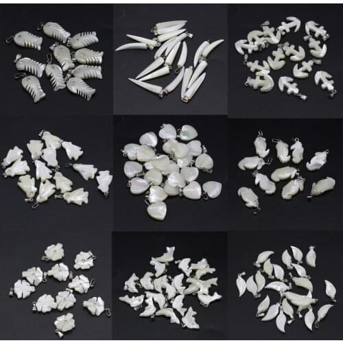 Natural shell pendant Mother of Pearl Different shapes Exquisite Charms For Jewelry Making DIY Bracelet Necklace Accessories