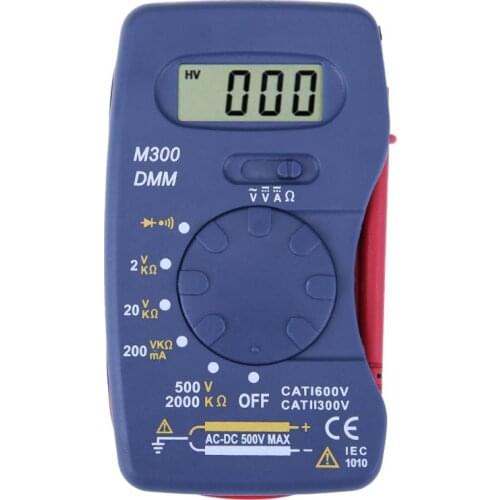 Portable Digital Multimeter M300 Ultra-thin Mini Pocket Integrated Multimeter AC DC Ammeter Voltmeter Ohmmeter 1999 Counts Tool