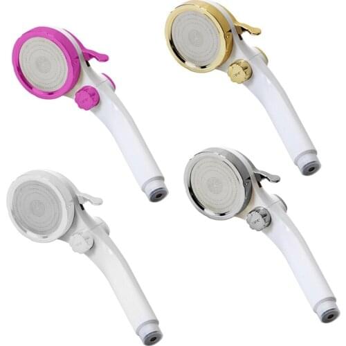 62KC Handheld Shower Head Water Sprinkle Head Bathroom Shower Accessories Adjustable One-key Water Stop for Most Hoses