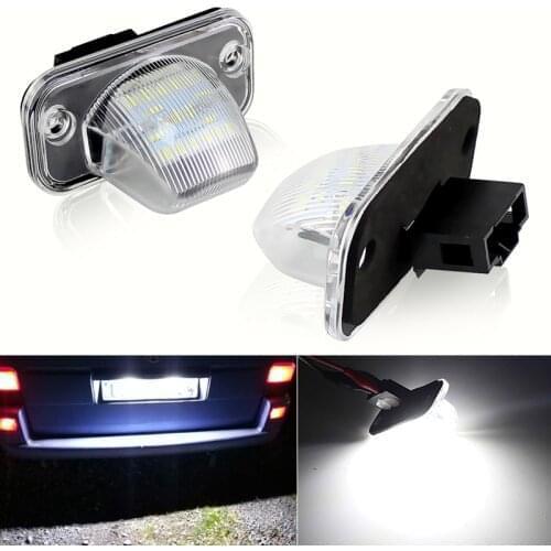 2PCS LED License Plate Lights For Vw T4 90~03, Transporter Syncro 1993~2004, Candy 04~, Jetta/Syncro 05~ Auto Number Lamp 12V