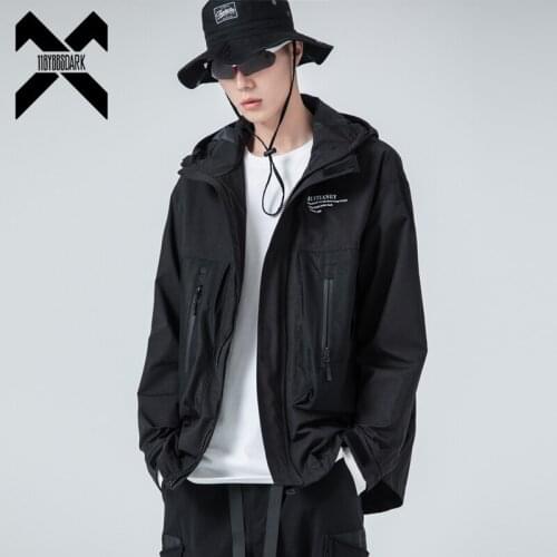2021 Tactical Function Jackets Multi Pockets Cargo Windbreaker Streetwear Hooded Jacket Fashion Autumn Coats Techwear WB267