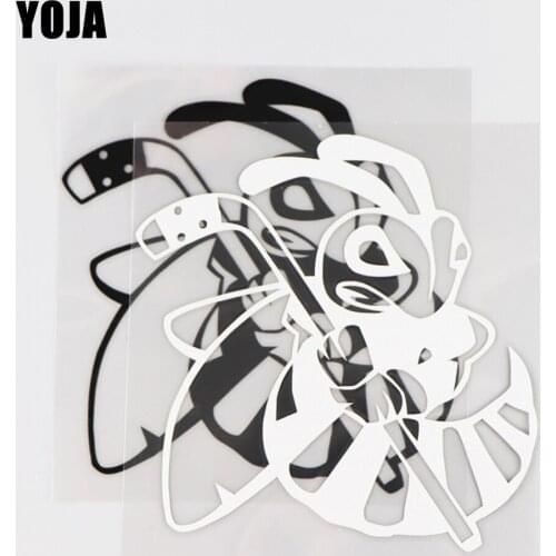 YOJA 12.3×12.9CM Hornet Vinyl Fashion Car Sticker Flying Animals Decal Black/Silver 19C-0023