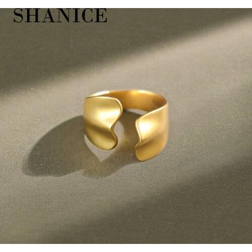 SHANICE 100% Real 925 Sterling Silver Open Ring for Women Trendy Irregular Geometric Handmade Jewelry Valentines day Gift