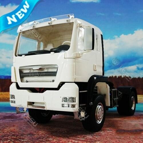 1/14 Toy Truck Model lesu 4X2 Tractor German MAN Two-axle Tamiya Tractor Truck Metal Chassis