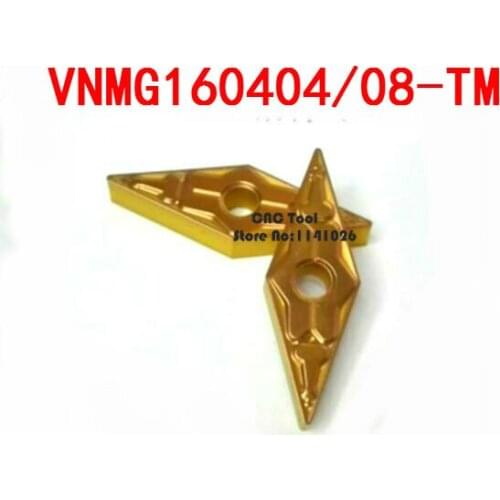 10pcs VNMG160404-TM / VNMG160408 TM carbide CNC inserts,lathe tool,apply to steel processing, insert MVJNR/MVVNN turning tool