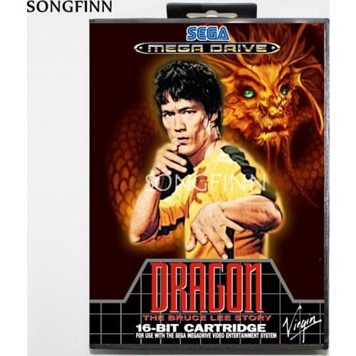 16 bit MD Memory Card With Box for Sega Mega Drive for Genesis Megadrive - Dragon the bruce lee story