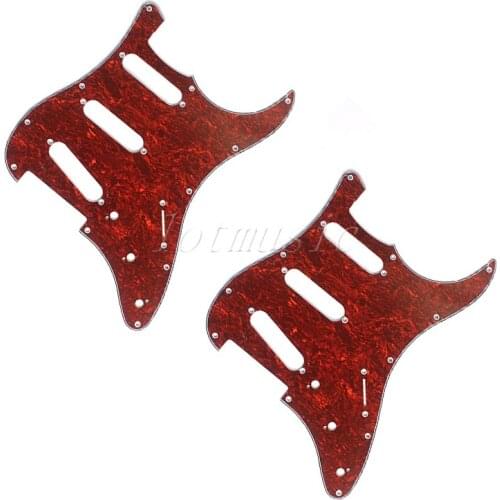2* New Economy Red Pearloid Pickguard SSS for Strat Guitar ,Guitar pickguard
