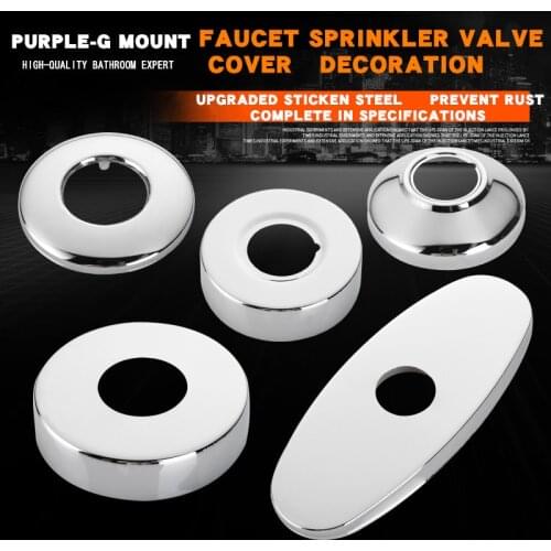 2PCS Faucet Decorative Cover For 1/2' 3/4' 1Stainless Steel Decorative Cover Bathroom Shower Kitchen Faucet Valve Accessories