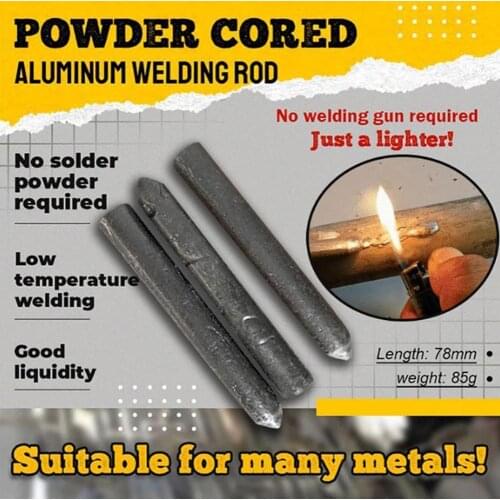 3pcs Powder Cored Aluminum Welding Rod Easy Melt Aluminum Welding Rods Weld Wire Rod Solder For Soldering Aluminum