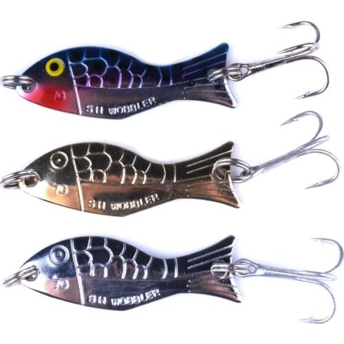 3pcs Spoon Fishing Lure 5cm 7g Metal VIB Bait Gold/Silver Spoon Bait Hard Fishing Lures Carp Fishing Wobblers