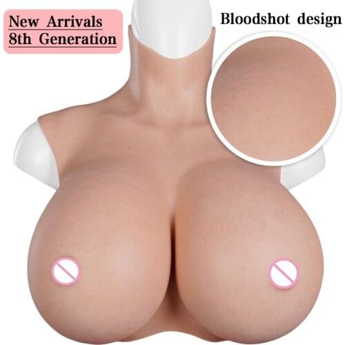 S And Z Cups With Bloodshot Silicone Fake Boobs U-CHARMMORE Realistic Breast Forms Tits For Crossdresser Drag Queen Sissy Boy