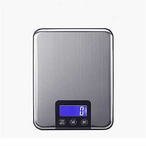 Digital Multifunction Food Kitchen Scale Stainless Steel Platform 22lb/10kg Silver