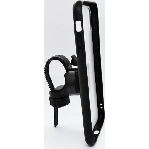 Bicycle HandleBar Mount Phone Holder Bike Rail Mount Holder with ClipGrip Case Security Rubber Band for iPhone XR/11/11 Pro