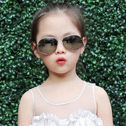 Children Goggle Girls Alloy Sunglasses Hot Fashion Boys Girls Baby Child Classic Retro Cute Sun Glasses