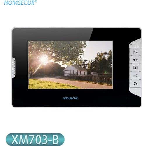 HOMSECUR 7inch TFT LCD 800×480 Video Door Phone Indoor Monitor XM703-B For Home Security