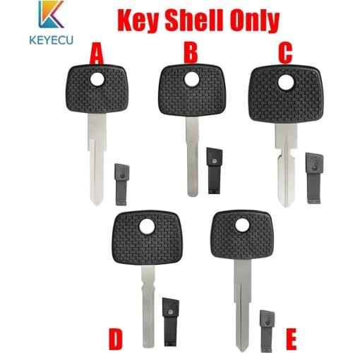 KEYECU 10PCS/Lot Transponder Key Shell Case With Plug for Mercedes Benz Vito Actros Sprinter V Class