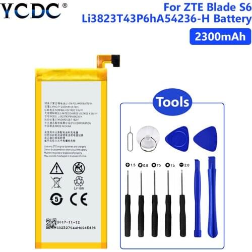 Li3823T43P6hA54236-H Phone battery For ZTE Blade S6 5.0" A880 G717C G718C G720T S2002 S2003 S2005 G720C Geek II battery +Tools