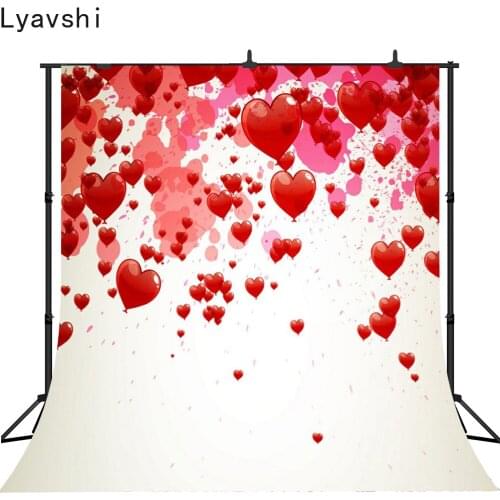 Lyavshi photography backdrops love red romantic background photography wedding backdrop for Valentines Day