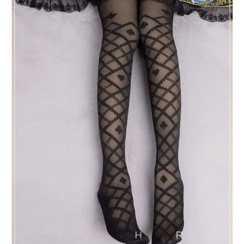 Sweet Checkered Lolita Pantyhose Sheer Summer Tights