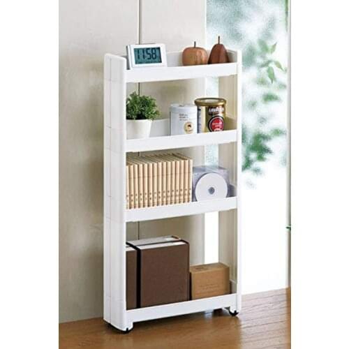 Multi-Purpose Wheel Rack Plastic Shelf Kitchen Rack Bathroom Shelf
