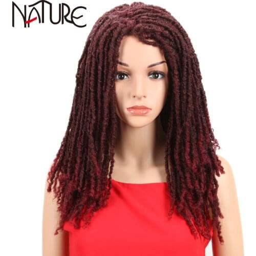 Nature Wig 22 Inch Afro Kinky Curly Hair Synthetic Wigs For Black Women Crochet Braids Twist Jumbo Dread Faux Locs Hairstyle