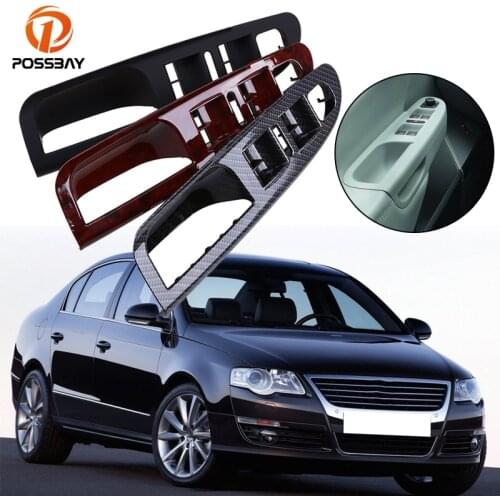 POSSBAY Car Master Window Switch Control Panel Trim for VW Passat B6 Sedan/Wagon 2005-2010 Door Windows Switch Replay