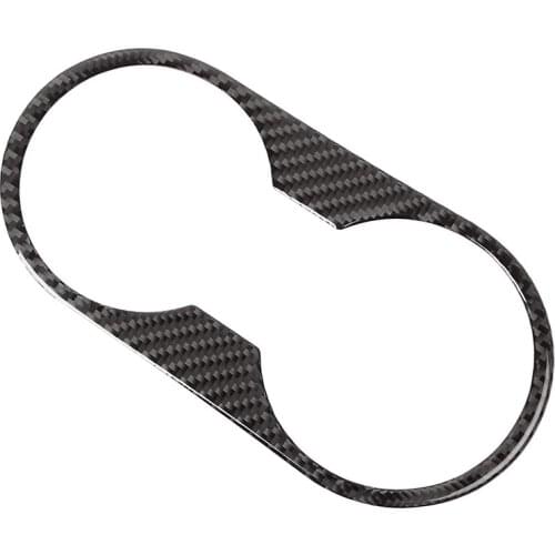 Front Water Cup Holder Trim Cover for Jeep Wrangler JK JKU & Unlimited 2011-2017, Interior Decor Carbon Fiber