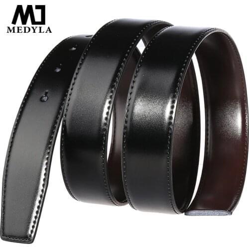 Genuine Leather Belt Both sides can be used No Buckle Designer Belts Men High Quality Leather belt No LOGO