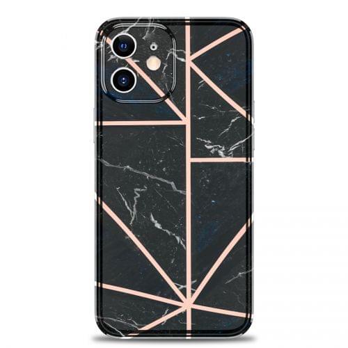 For Apple 12 Mini Plating Stitching Marble Pattern iPhone 11 Pro Max Anti-drop Ultra -thin Mobile Phone Case xr xs X 7 8 Plus