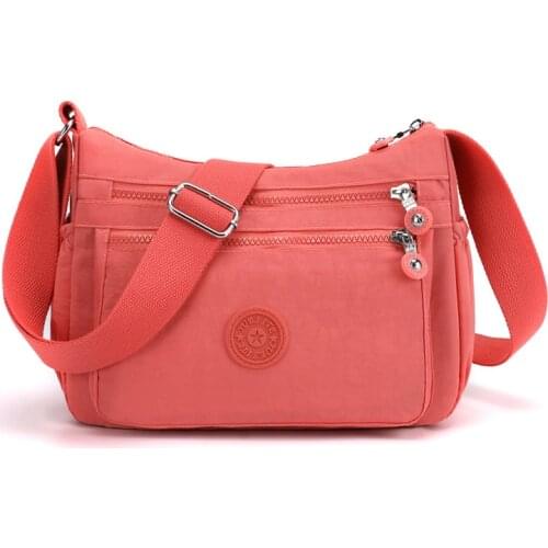 Autumn new ladies bag waterproof nylon woman bag solid large capacity crossbody bag simple style travel shoulder bag 2020