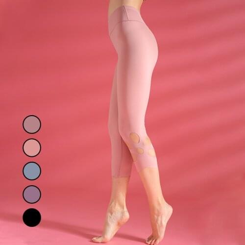 Women Calf-Length Yoga Pants Sexy Slim Fit Leggings High Waist Fitness Running Workout Activewear Tights Pants Seamless Leggings