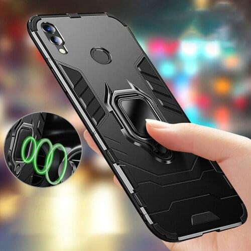 Hard PC Ring Phone Case For Huawei Y5 Y6 Y7 Y9 Prime 2019 Honor 9X Lite 9S 9A 9C 8A 8S 8X X10 10i Play View 10 20 30 Pro Cover