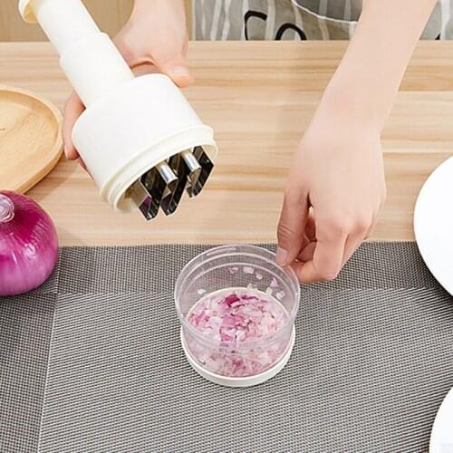 1PC stainless steel Plastic handle pressed onion quickly crushed ginger garlic shredder vegetable chopper kitchen tools