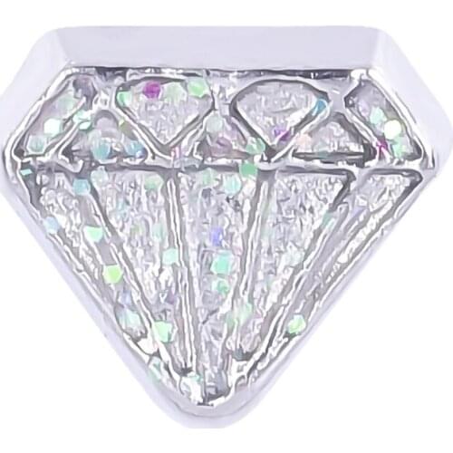F221 Silver Color 20PCS Geometry Floating Locket Charms for Living Glass Memory Locket Pendant