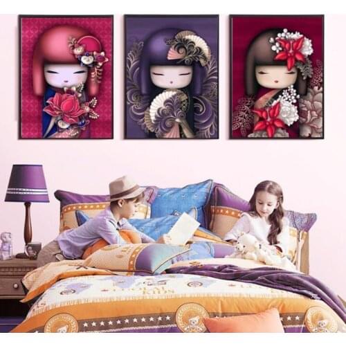 5d diamond painting accessories Japanese doll 5d diamond painting 5d diamond painting girl home decoration accessories best gift